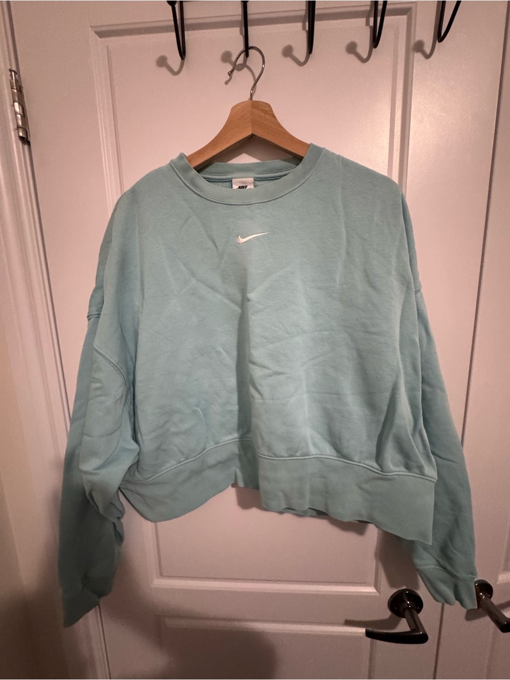 Nike Teal Crewneck Sweatshirt with White Swoosh